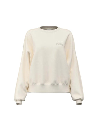 WOMEN'S SWEATSHIRT - GUESS ATHLEISURE WHITE - V6RQ96 KCX22