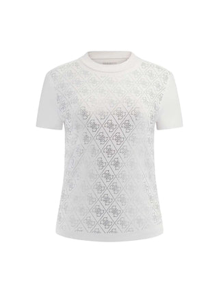 WOMEN'S T-SHIRT - GUESS APPAREL WHITE - W4BI26 J1314