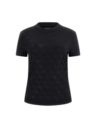 WOMEN'S T-SHIRT - GUESS APPAREL BLACK - W4BI26 J1314