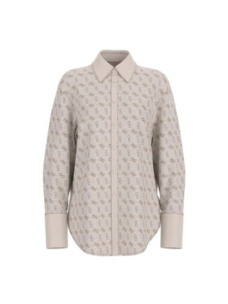 WOMEN'S SHIRT - GUESS APPAREL BEIGE - W4YH47 WF1T2