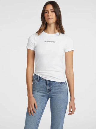 WOMEN'S T-SHIRT - GUESS JEANS WHITE - W4YI01 J1314 2