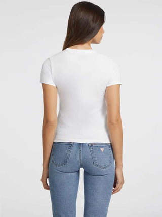 WOMEN'S T-SHIRT - GUESS JEANS WHITE - W4YI01 J1314 3