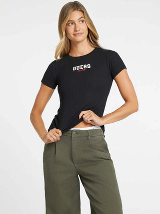 T-SHIRT DONNA - GUESS JEANS NERO - W4YI64 KA0H1 2