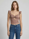 WOMEN'S SHIRT - GUESS APPAREL COGNAC - W6GH92 W2383 3
