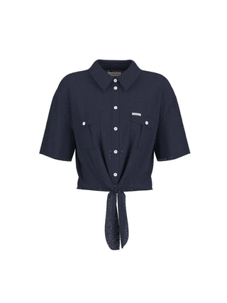 CAMICIA DONNA - GUESS JEANS BLU - W6GHA3 WO331