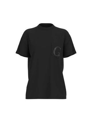 T-SHIRT DONNA - GUESS APPAREL NERO - W6GI17 K3037