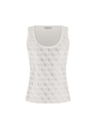 TOP DONNA - GUESS APPAREL BIANCO - W6GP10 K2932