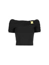 WOMEN'S TOP - GUESS APPAREL BLACK - W6GP12 K2935 1