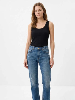 WOMEN'S TOP - GUESS APPAREL BLACK - W6GP19 K2949 2