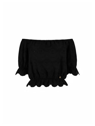 TOP DONNA - GUESS APPAREL NERO - W6GP47 K3336