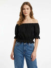 WOMEN'S TOP - GUESS APPAREL BLACK - W6GP47 K3336 2