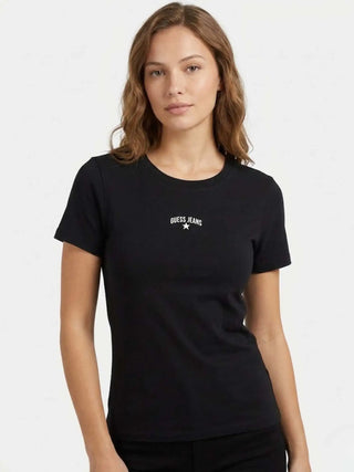 T-SHIRT DONNA - GUESS JEANS NERO - W6GPZ3 KA0H1 2