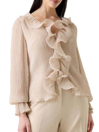 WOMEN'S TOP - GUESS APPAREL BEIGE - W6RH31 WI342