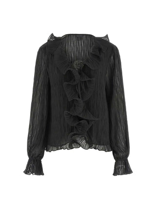 WOMEN'S TOP - GUESS APPAREL BLACK - W6RH31 WI342