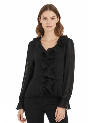 WOMEN'S TOP - GUESS APPAREL BLACK - W6RH31 WI342 3