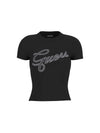 WOMEN'S T-SHIRT - GUESS APPAREL BLACK - W6RI22 KA0H1 1