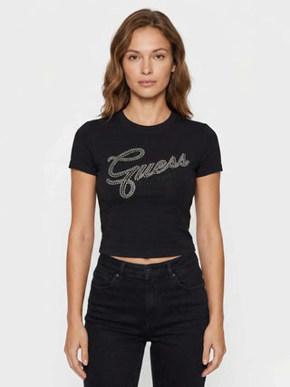 WOMEN'S T-SHIRT - GUESS APPAREL BLACK - W6RI22 KA0H1 3
