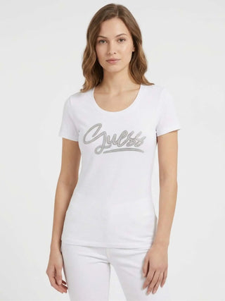 WOMEN'S T-SHIRT - GUESS APPAREL WHITE - W6RI24 J1314 2
