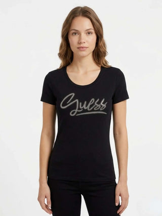 WOMEN'S T-SHIRT - GUESS APPAREL BLACK - W6RI24 J1314 2