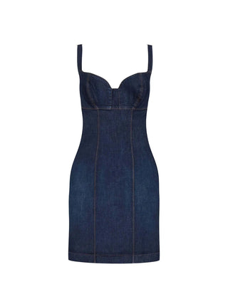 WOMEN'S DRESS - GUESS APPAREL BLUE - W6RK95 D6881