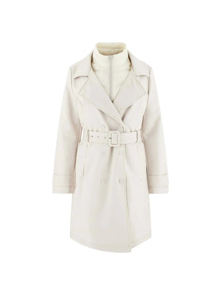 WOMEN'S TRENCH COAT - GUESS APPAREL WHITE - W6RL53 WL942