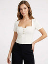 WOMEN'S TOP - GUESS APPAREL WHITE - W6RP08 KCBO2 2