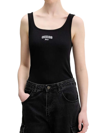 WOMEN'S TOP - GUESS JEANS BLACK - W6RP20 KA0H1