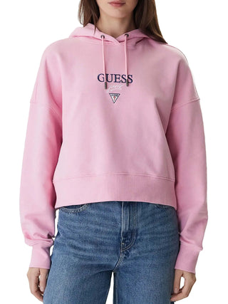 WOMEN'S SWEATSHIRT - GUESS JEANS PINK - W6RQ00 K68I4