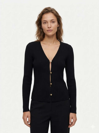 WOMEN'S CARDIGAN - GUESS APPAREL BLACK - W6RR35 Z0132 2