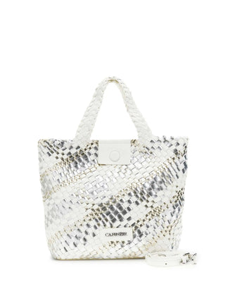 WOMEN'S TOTE BAG - CAFE NOIR SILVER-WHITE - C3MG1022