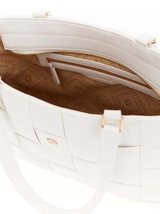 WOMEN'S TOTE BAG - CAFE NOIR WHITE - C3NH1016 3