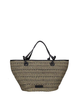 WOMEN'S SHOULDER BAG - REBELLE BLACK-WHITE - REB0212 T0022