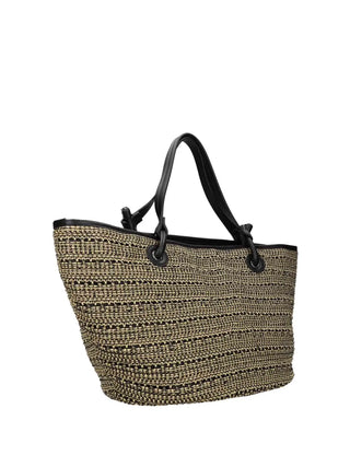 WOMEN'S SHOULDER BAG - REBELLE BLACK-WHITE - REB0212 T0022 3