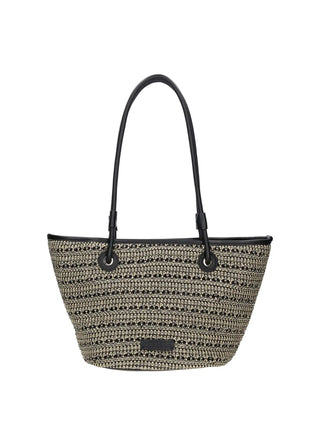WOMEN'S SHOULDER BAG - REBELLE BLACK-WHITE - REB0213 T0022