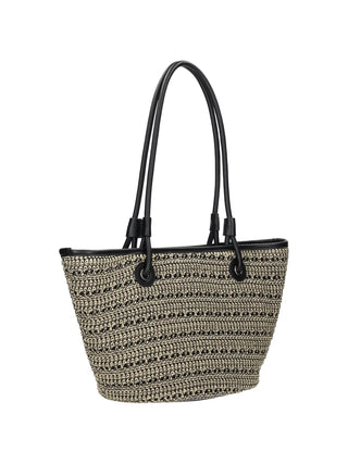 WOMEN'S SHOULDER BAG - REBELLE BLACK-WHITE - REB0213 T0022 2