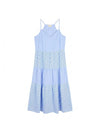 WOMEN'S DRESS - GAUDI JEANS LIGHT BLUE-WHITE - 611BD15030 1