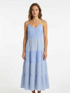 WOMEN'S DRESS - GAUDI JEANS LIGHT BLUE-WHITE - 611BD15030 2