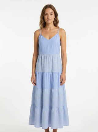 WOMEN'S DRESS - GAUDI JEANS LIGHT BLUE-WHITE - 611BD15030 2