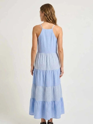 WOMEN'S DRESS - GAUDI JEANS LIGHT BLUE-WHITE - 611BD15030 3