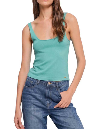 WOMEN'S TANK TOP - GAUDI JEANS BLUE - 611BD43002