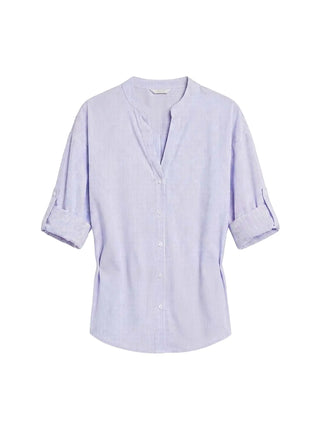 CAMICIA DONNA - GAUDI JEANS BIANCO-AZZURRO - 611BD45031