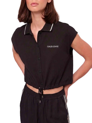 T-SHIRT DONNA - GAUDI JEANS NERO - 611BD64021