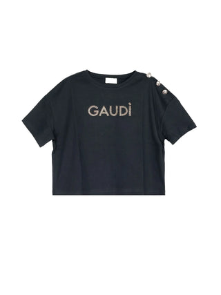 T-SHIRT DONNA - GAUDI JEANS NERO - 611BD64028