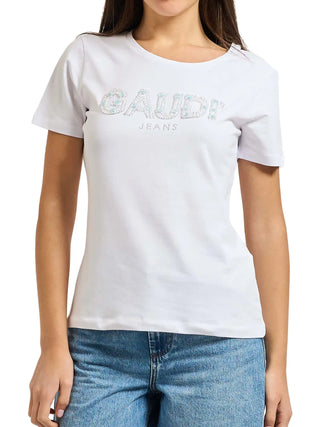 WOMEN'S T-SHIRT - GAUDI JEANS WHITE - 611BD64068