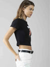 WOMEN'S T-SHIRT - DENNY ROSE BLACK - 611DD64016 2