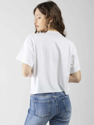 WOMEN'S T-SHIRT - DENNY ROSE WHITE - 611ND64007 3