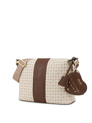 BORSA A SPALLA DONNA - POLLINI AVORIO-MARRONE - TE8400PP02Q1Z