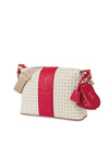 BORSA A SPALLA DONNA - POLLINI AVORIO-ROSSO - TE8400PP02Q1Z 2