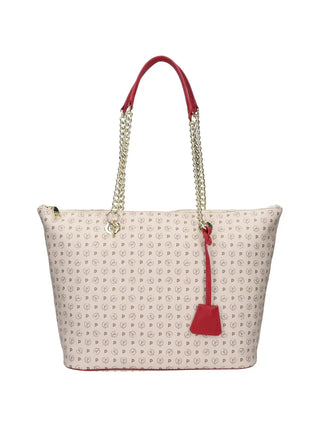 WOMEN'S SHOULDER BAG - POLLINI IVORY-RED - TE8410PP02Q11