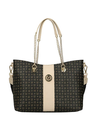 BORSA A MANO DONNA - POLLINI NERO-AVORIO - TE8478PP0EQ11